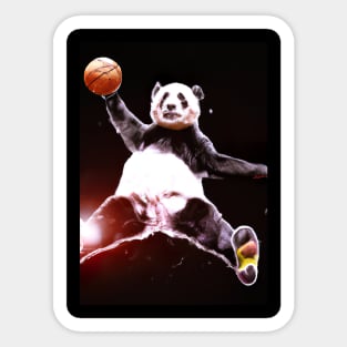 Basketball Dunk Panda Sticker